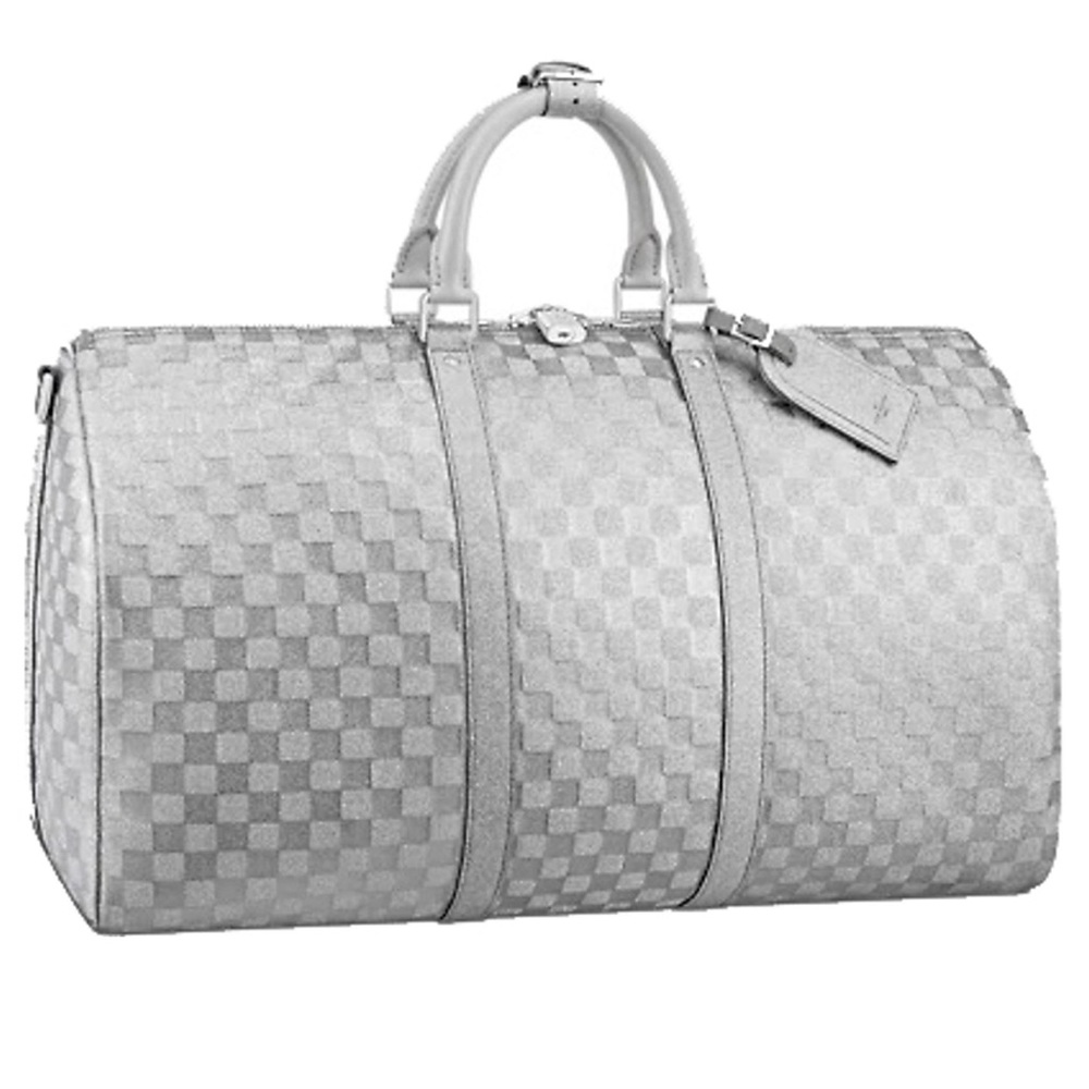 Louis Vuitton Glitter Damier Keepall Mens LV SS22 Runway by Virgil Abloh - Picture 14 of 17
